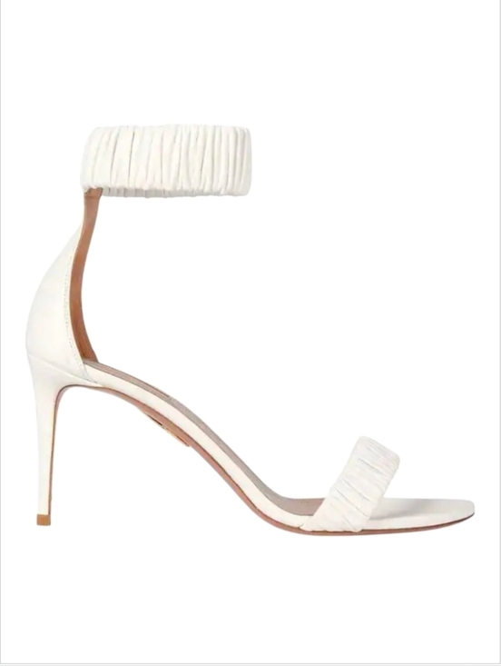 Aquazzura Shoes - AQUAZZURA | Liberty 85 Ankle Cuff Sandals in White ~ Size EU 38.5 / US 8